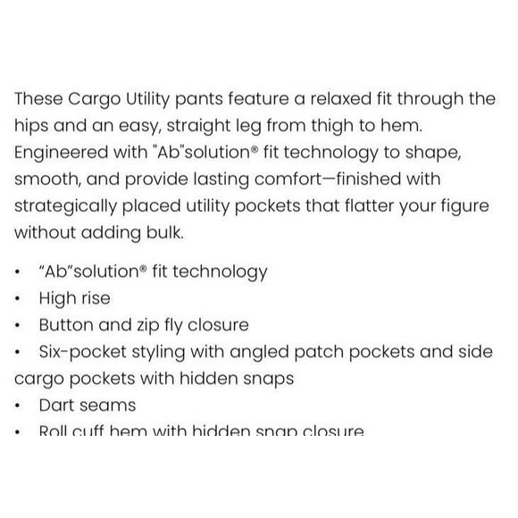 Democracy Ab Solution Cargo Utility Pants 12 Dark Orange High Rise Shaping Chic - Picture 10 of 12